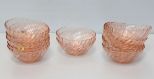 Set of Twelve Pink Rosaline Bowls