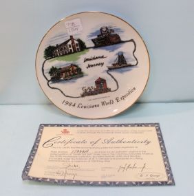 Louisiana Journey 1984 World Exposition Limited Edition Plate