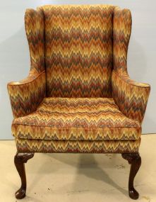 Flame Stitch Wing Chair