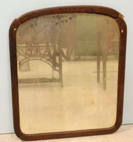 Beveled Glass Oak Mirror