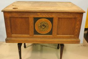 Large Oak Spool Cabinet