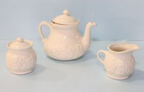 Ceramic Teapot, Sugar & Creamer