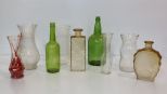 Group of Nine Glass Bottles