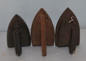 Three Cast Iron Flat Irons