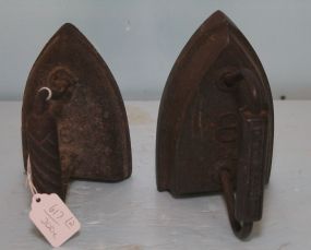 Two Cast Iron Flat Irons