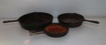 Three Cast Iron Skillets