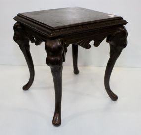 Ebonized Carved Side Table