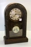 Early 1900s Carved Oriental Mantel Clock