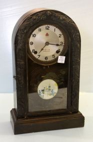 Early 1900s Carved Oriental Mantel Clock