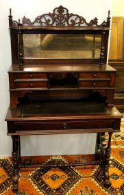 19th Century Rosewood Two Piece Desk/Eterge 