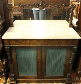 Marble Top Victorian Rosewood Server