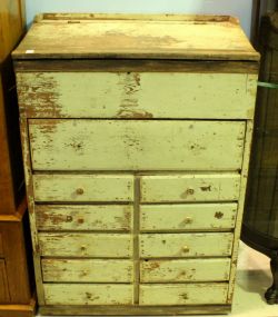 Primitive Painted Store Bin