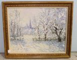 Oil Painting of Snow Scene