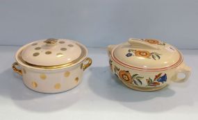 Two Hall Pottery Covered Dishes