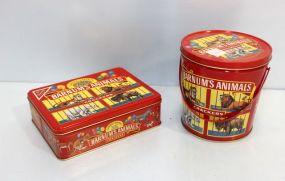 Two Barnum's Animal Tins