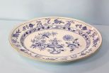 Large Blue and White Onion Pattern Platter