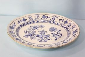 Large Blue and White Onion Pattern Platter