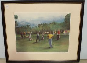 Print of Golfers Signed West Powell