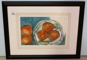 Watercolor of Fruit Signed Dee Dee Baker