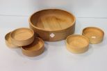 Wood Bowl & Five Smaller Bowls
