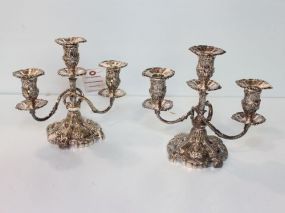 Pair of Silverplate Candlesticks