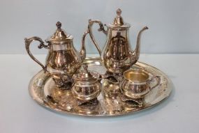 Victorian Rose Rogers Brothers Tea Set