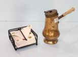 Copper Pot & Napkin Holder