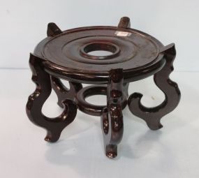 Carved Wood Stand for Flower Pot