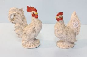 Porcelain Rooster & Hen