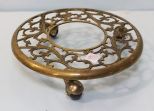 Brass Plant Stand on Rollers