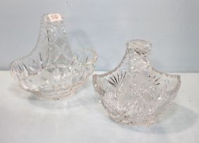 Cut Glass Basket & Crystal Basket