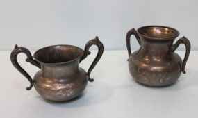 Two Victorian Silverplate Sugar Bowls