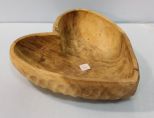 Heart Shaped Wood Bowl