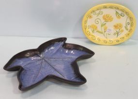 Two Painted Ceramic Trays