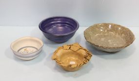Four Various Pottery Bowls