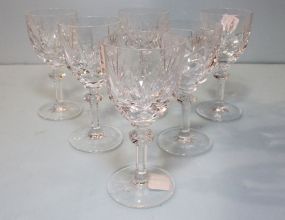 Set of Six Signed Gorham Wine Glasses