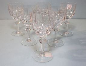 Set of Six Signed Gorham Wine Glasses