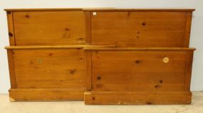 Pair of Knotty Pine Twin Beds