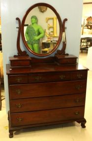 Mahogany Swing Mirror Dresser