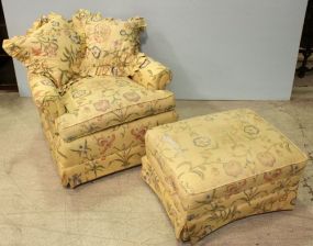 Upholstered Club Chair & Ottoman