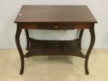 Mahogany One Drawer Library Table