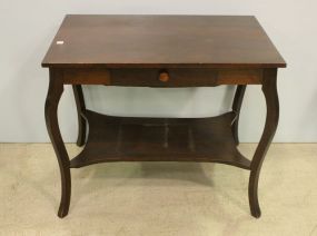 Mahogany One Drawer Library Table