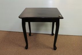 Small Square Painted Black Table 