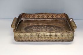 Large Etched Castilian Tray