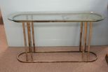 Oval Glass Top Table