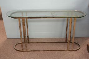 Oval Glass Top Table