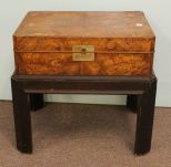 Burl Lift Top Side Table