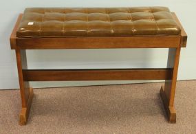 Leather Tufted Bench