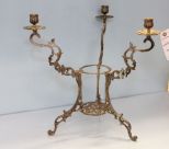 Metal Three Arm Candlestick 