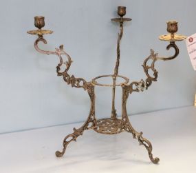Metal Three Arm Candlestick 